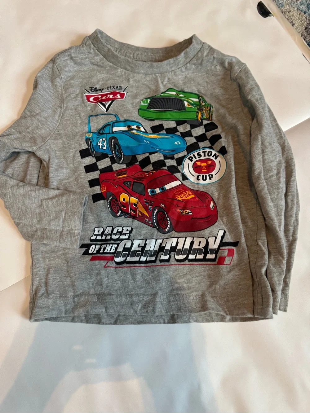 Disney Lightning McQueen Kids Long-Sleeve Tee - Black/Grey bundle